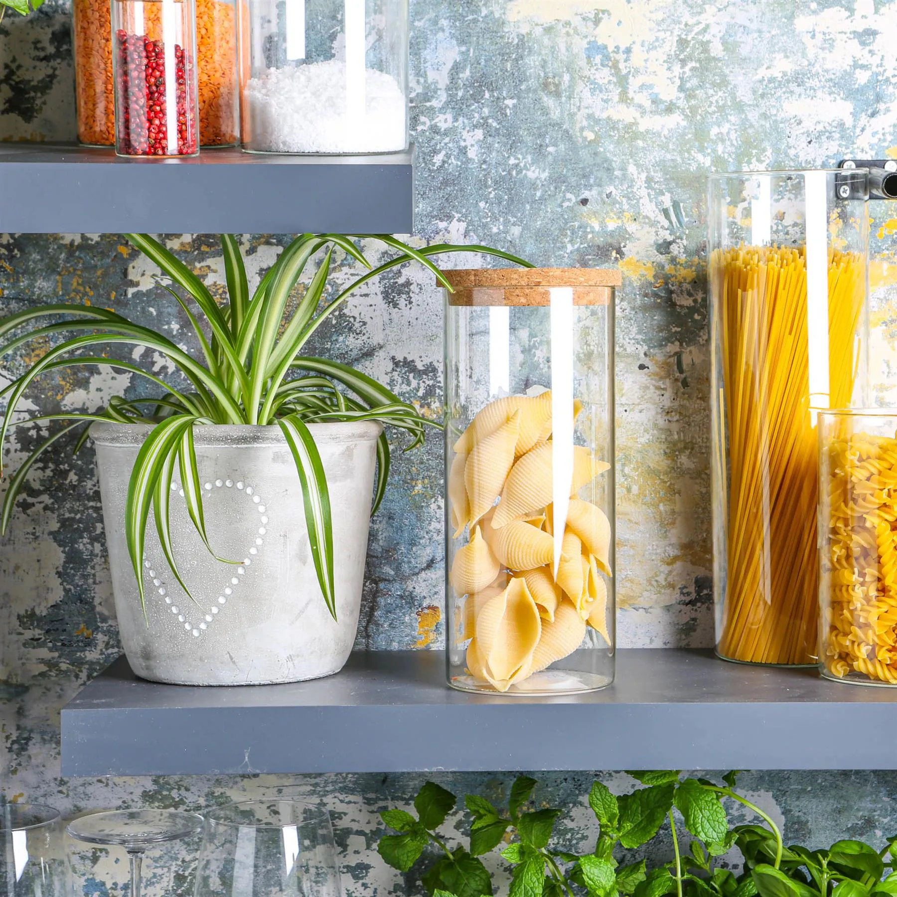 1.5L Scandi Storage Jars with Cork Lids - Pack of Three - By Argon Tableware