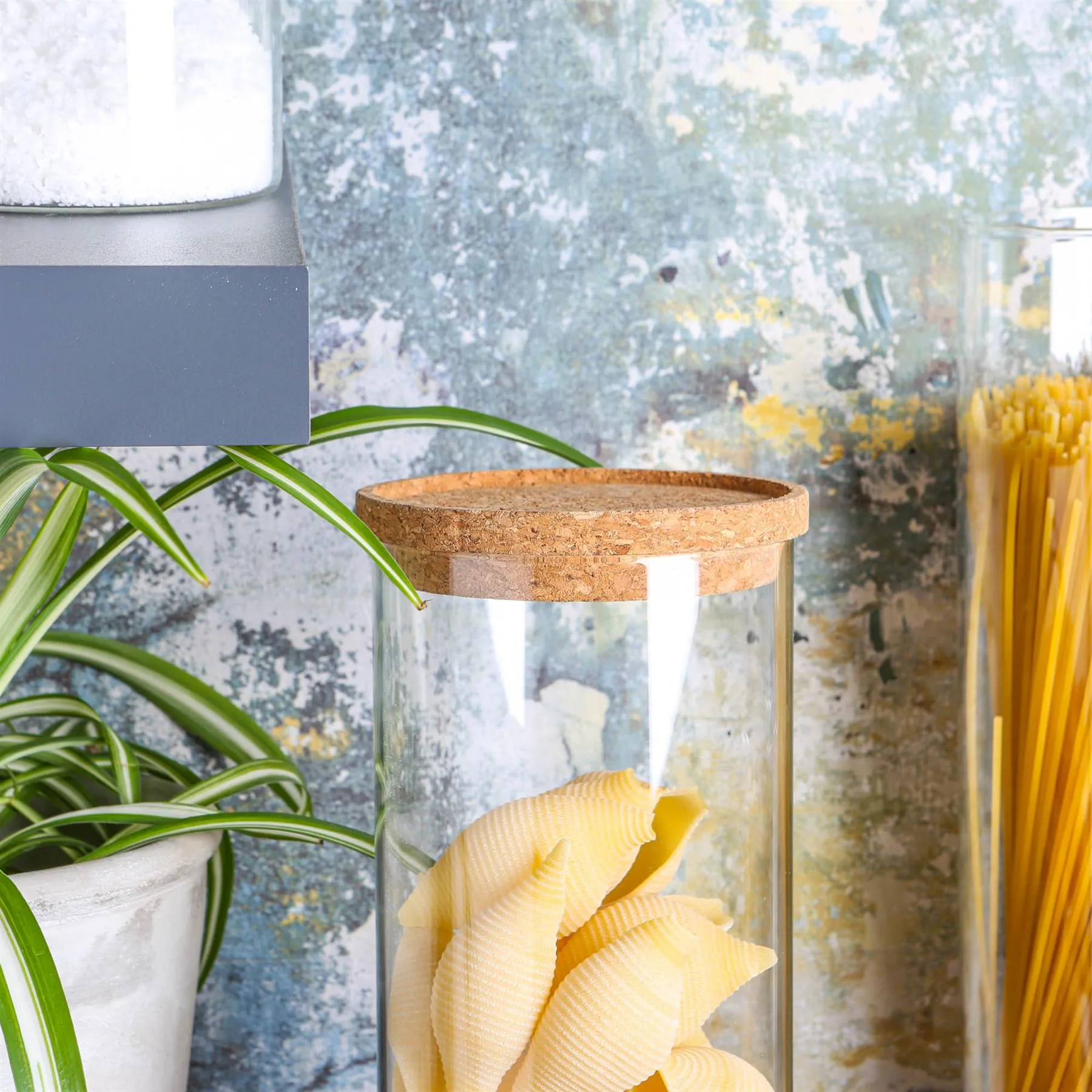 1.5L Scandi Storage Jars with Cork Lids - Pack of Three - By Argon Tableware