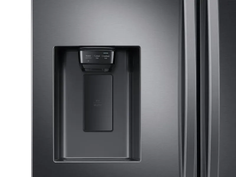 27 cu. ft. Large Capacity 3-Door French Door Refrigerator with External Water & Ice Dispenser in Black Stainless Steel
