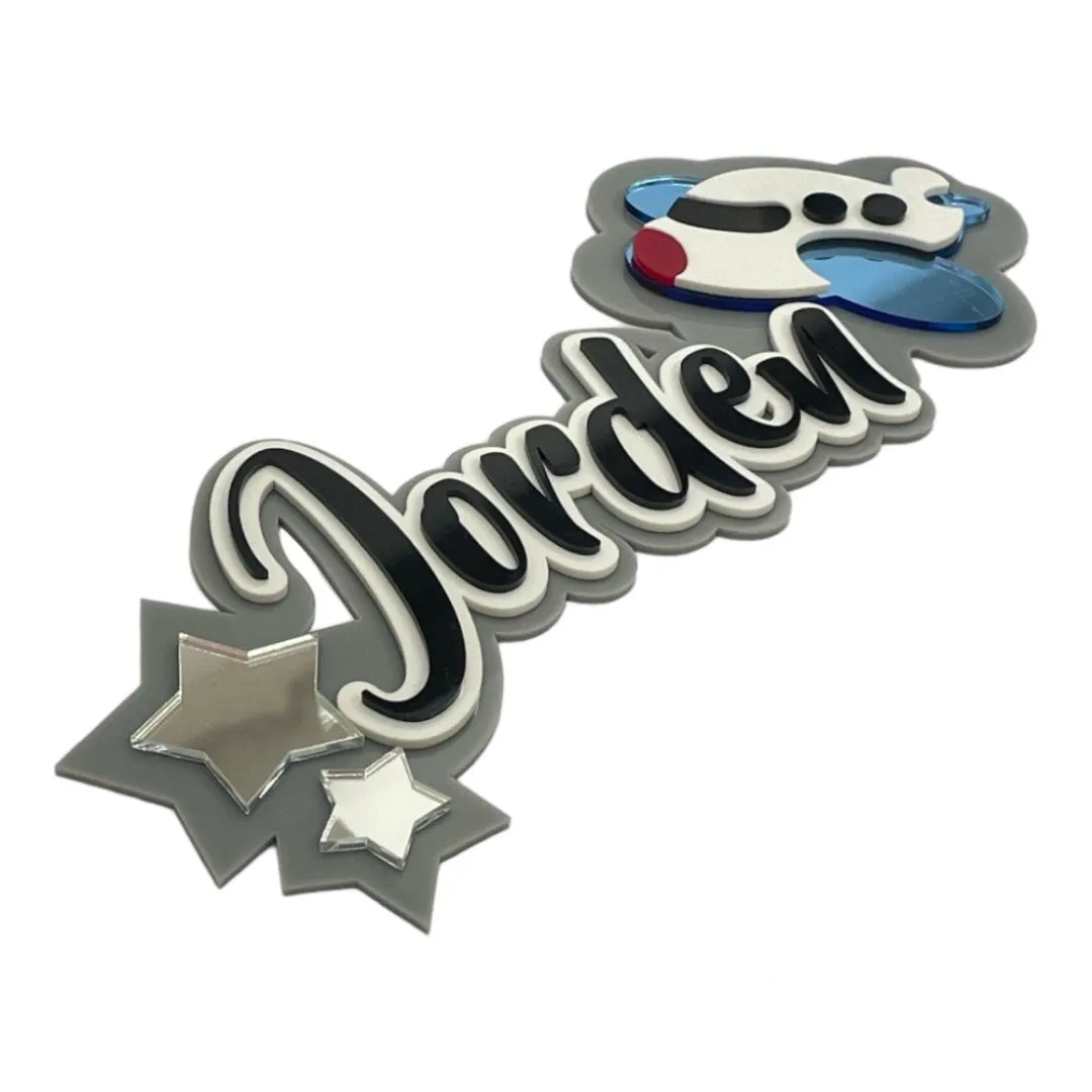 3 Layer  Name Plaque- Starry Skies