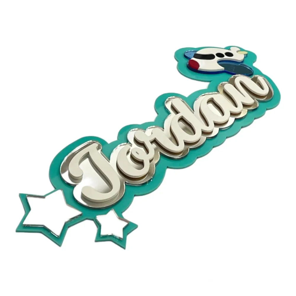 3 Layer  Name Plaque- Starry WIngs
