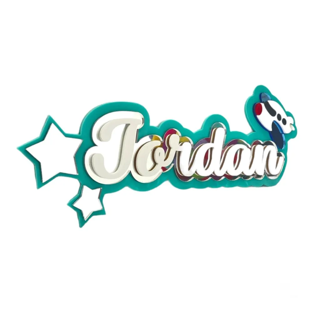 3 Layer  Name Plaque- Starry WIngs