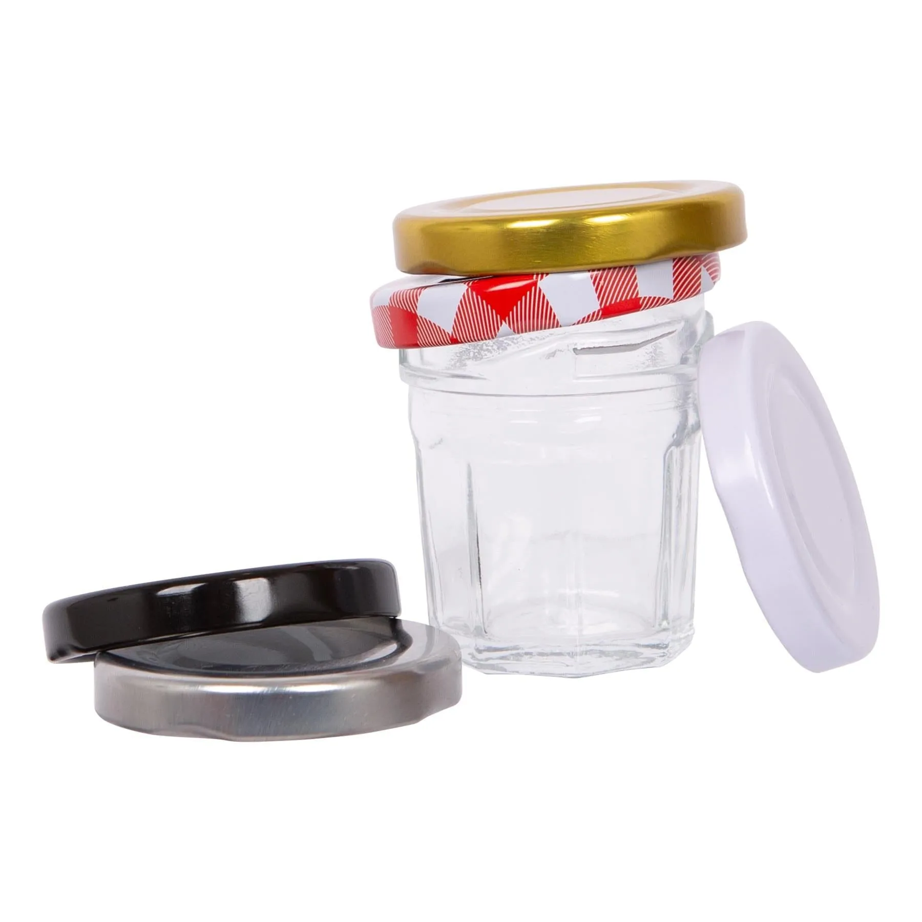 30ml Glass Jam Jars - Pack of 6 - By Argon Tableware
