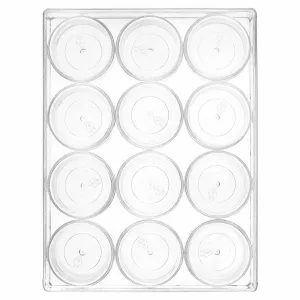31.8mm - 1.25 inch Plastic Storage Containers - Screw On Lids - 12pc
