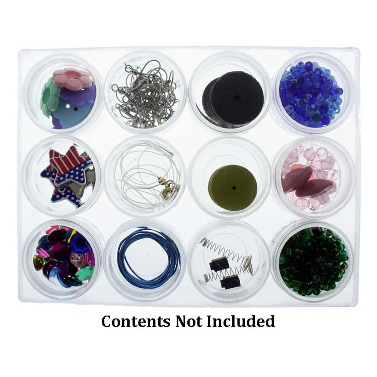 31.8mm - 1.25 inch Plastic Storage Containers - Screw On Lids - 12pc