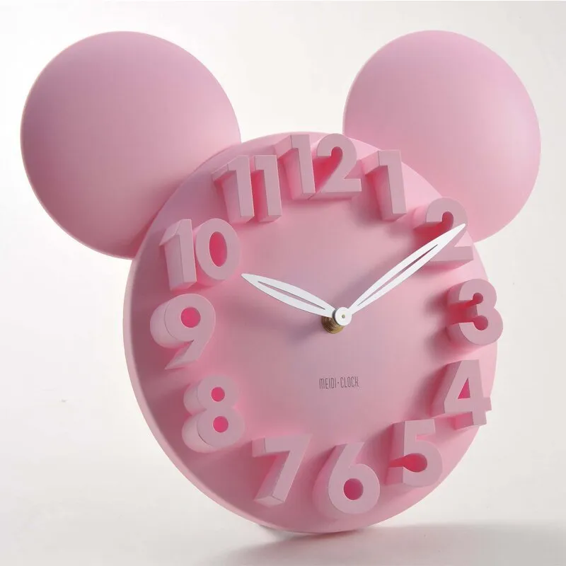 3D Digital Wall Clock for Children's Bedroom Decor