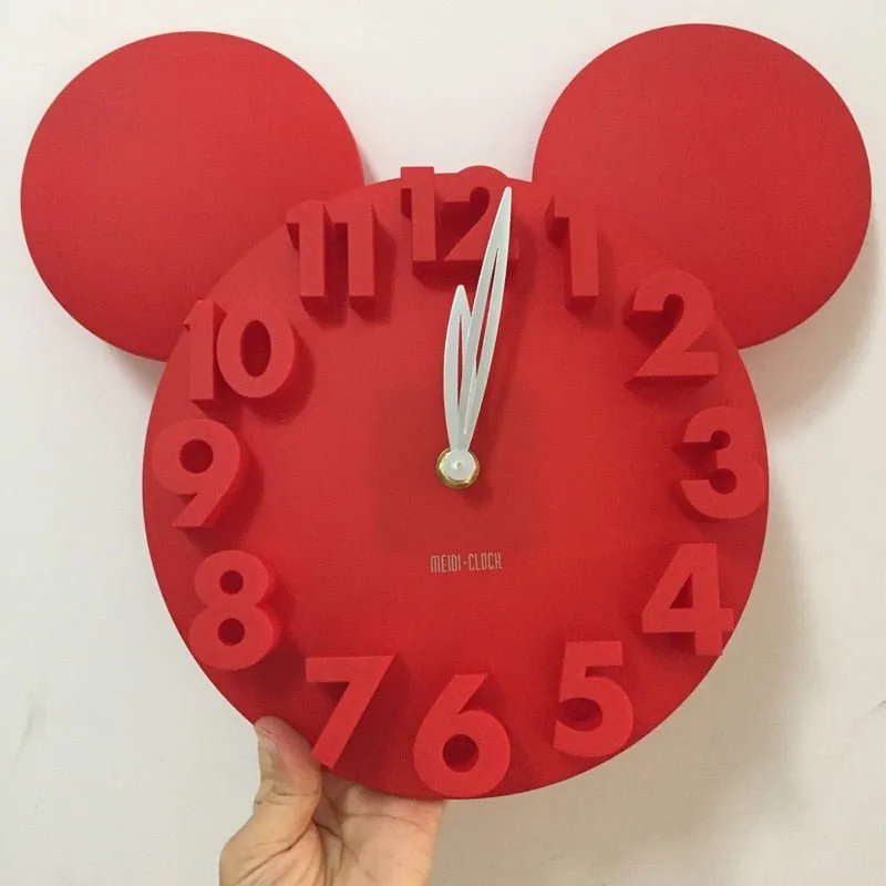 3D Digital Wall Clock for Children's Bedroom Decor