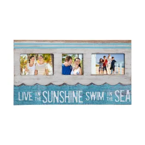 6 x 4 in. & 4 x 4 in. Sunshine & Sea Tri-Picture Frame