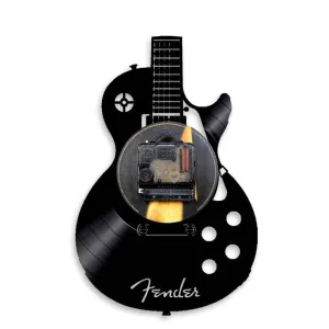 Acoustic Guitar Wall Art Led Vinyl Record Wall Clock Musical Instrument Home