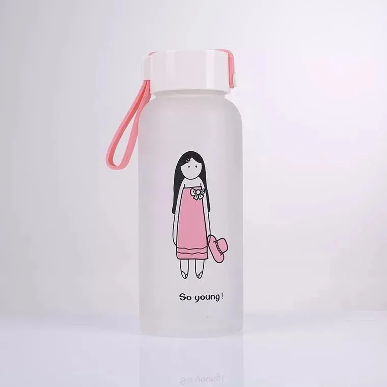 Anime Glass Cup Bottle