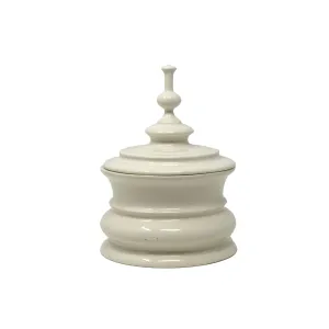 Antique Porcelain Tobacco Jar, Large