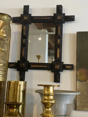 Antique Tramp Art Mirror