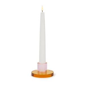 Astra Crystal Candle Holder - Yellow
