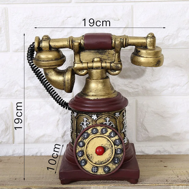 Babymoon Resin Retro Miniature Telephone | Decorative Add-ons | Baby Photography Props