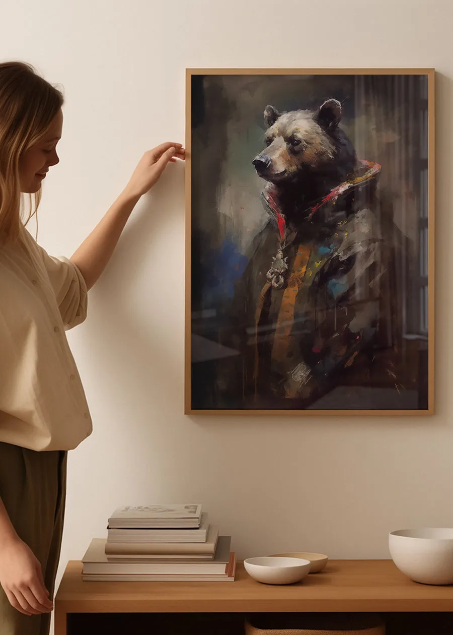 Bear Painting Renaissance Style Portrait
