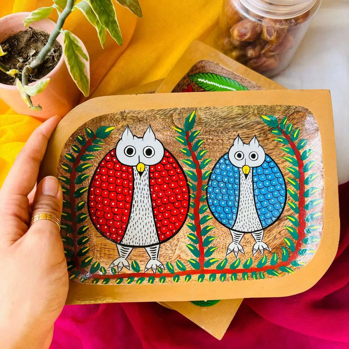 Bhagya Rectangle Handcrafted Mango Wood Platter