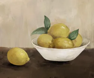 Bowl W Lemons Painting Wall Art by Florabelle
