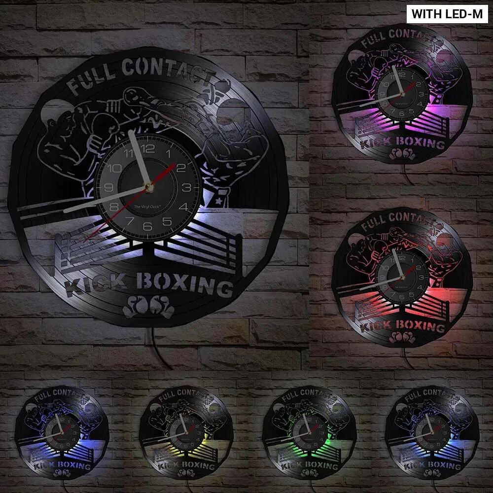 Boxing Gym Vinyl Record Wall Clock