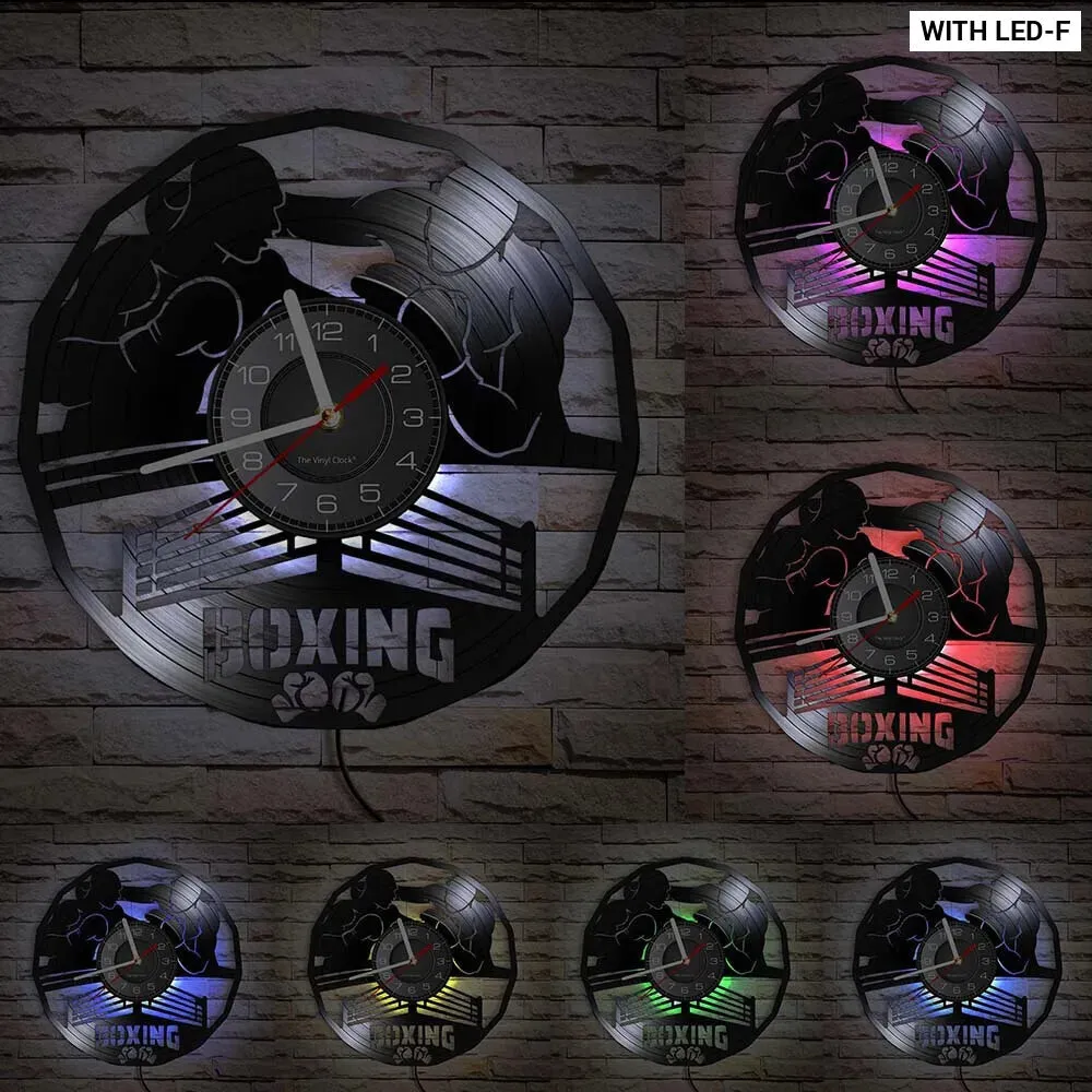 Boxing Gym Vinyl Record Wall Clock