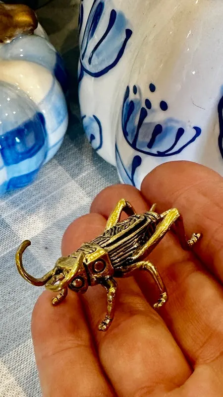 Brass Animal Figurines - Variety (Bat, Cricket, Goat, Fish, Turtle, Elephant)