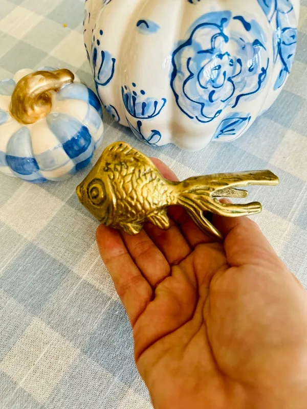 Brass Animal Figurines - Variety (Bat, Cricket, Goat, Fish, Turtle, Elephant)