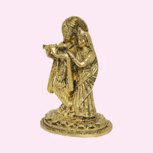 Brass Radha Krishna Jodi 7.5 in