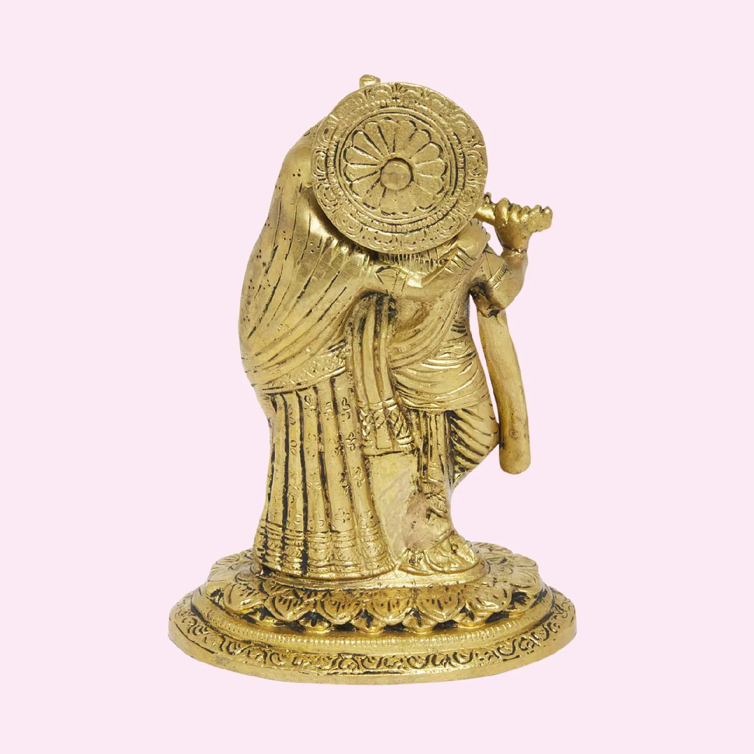 Brass Radha Krishna Jodi 7.5 in