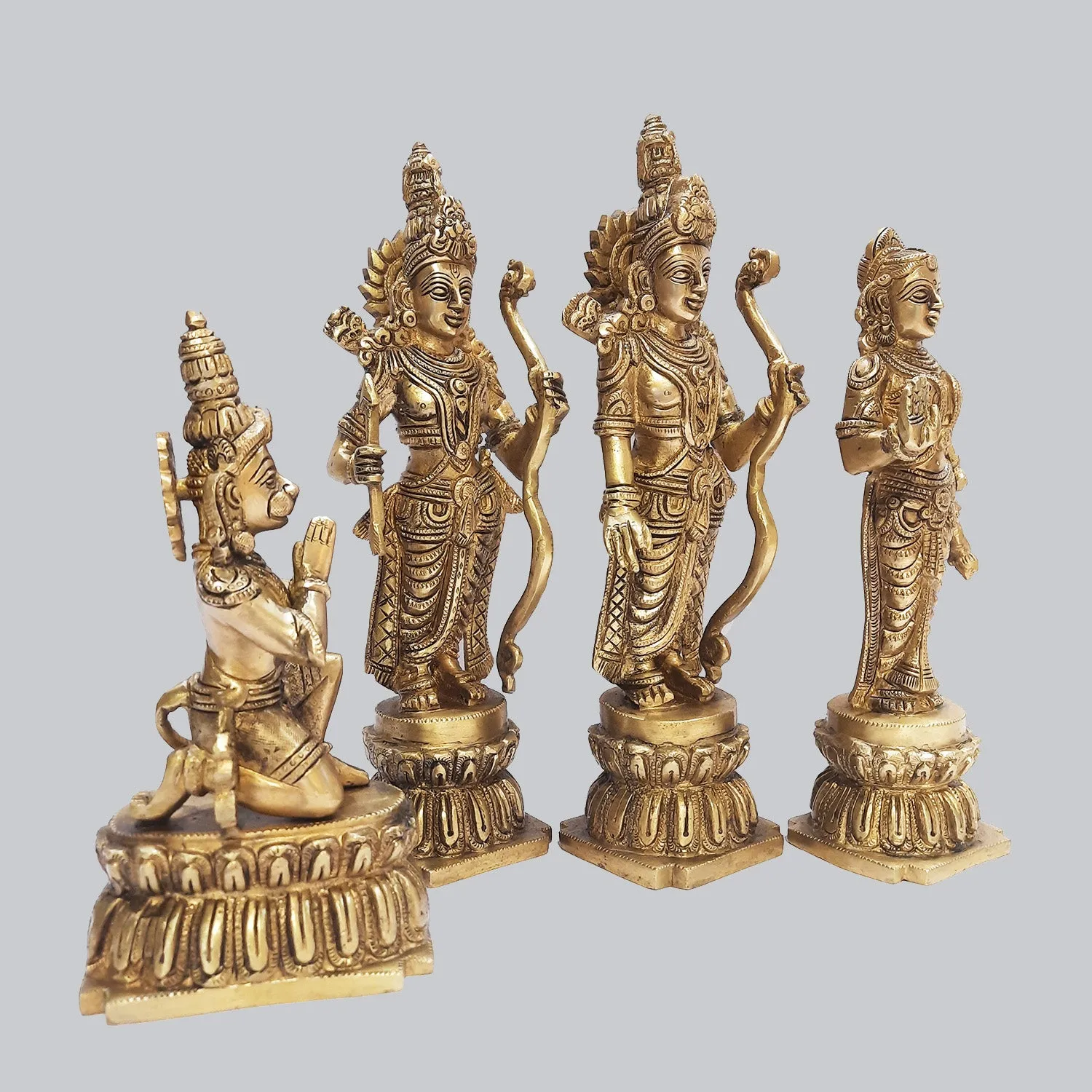 Brass Ram Darbar (Set of 4) 12.5 in