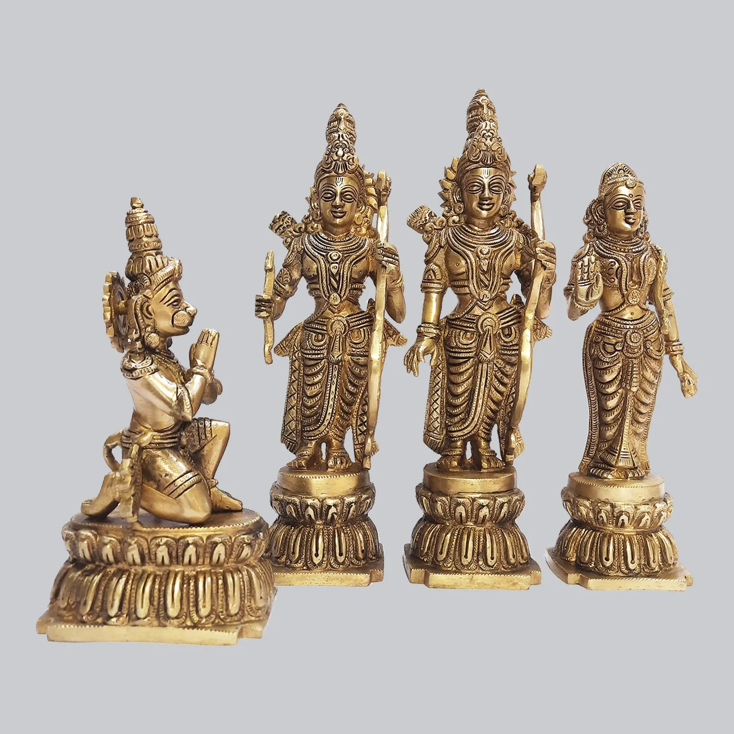 Brass Ram Darbar (Set of 4) 12.5 in