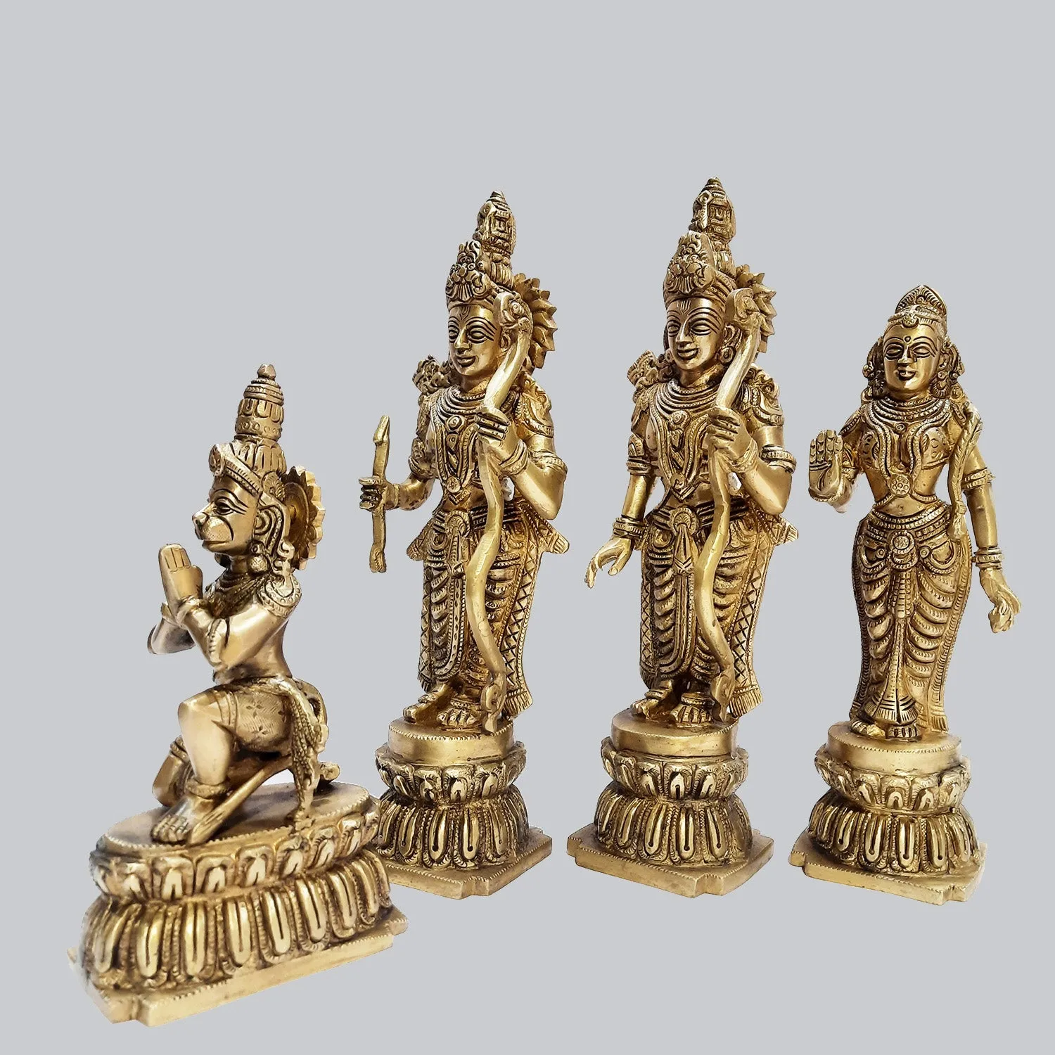 Brass Ram Darbar (Set of 4) 12.5 in