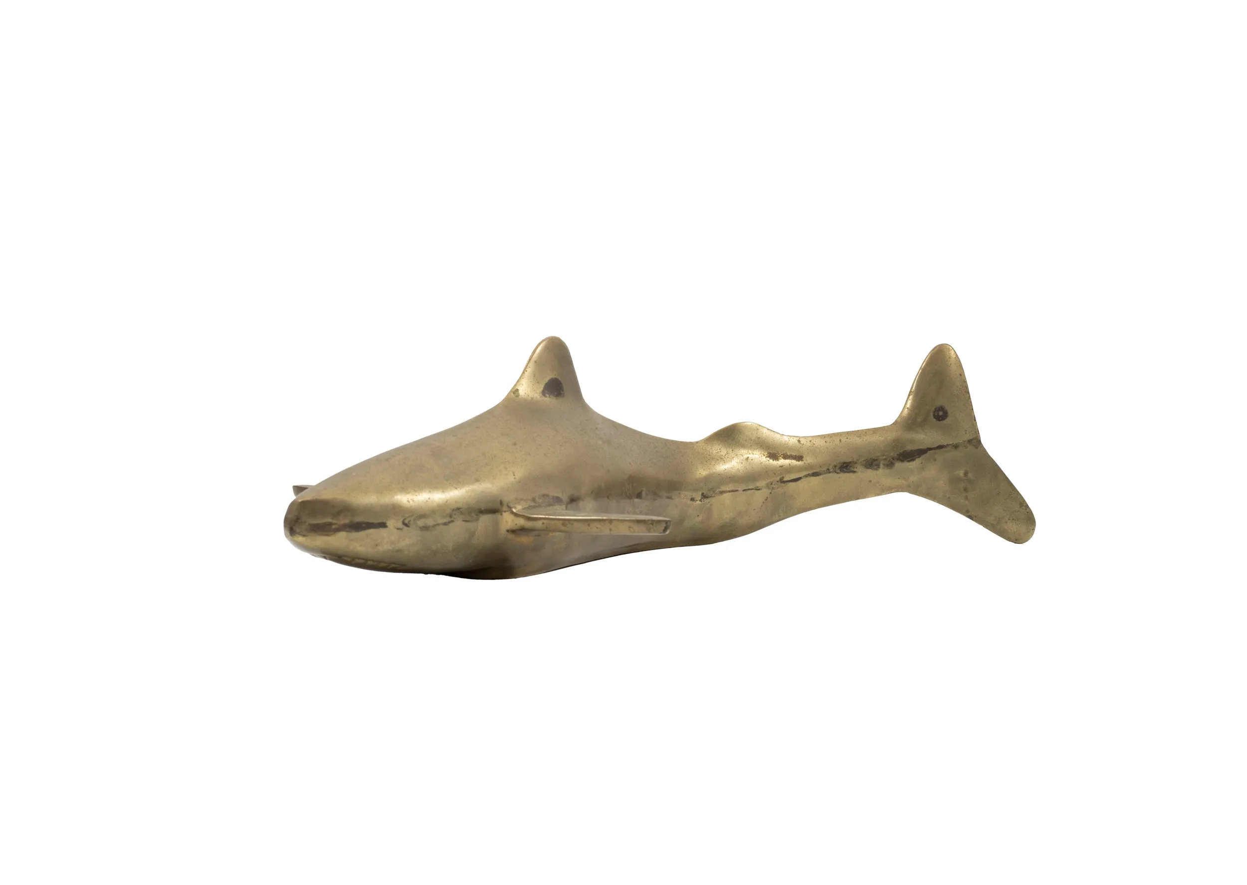 Brass Shark Sculpture