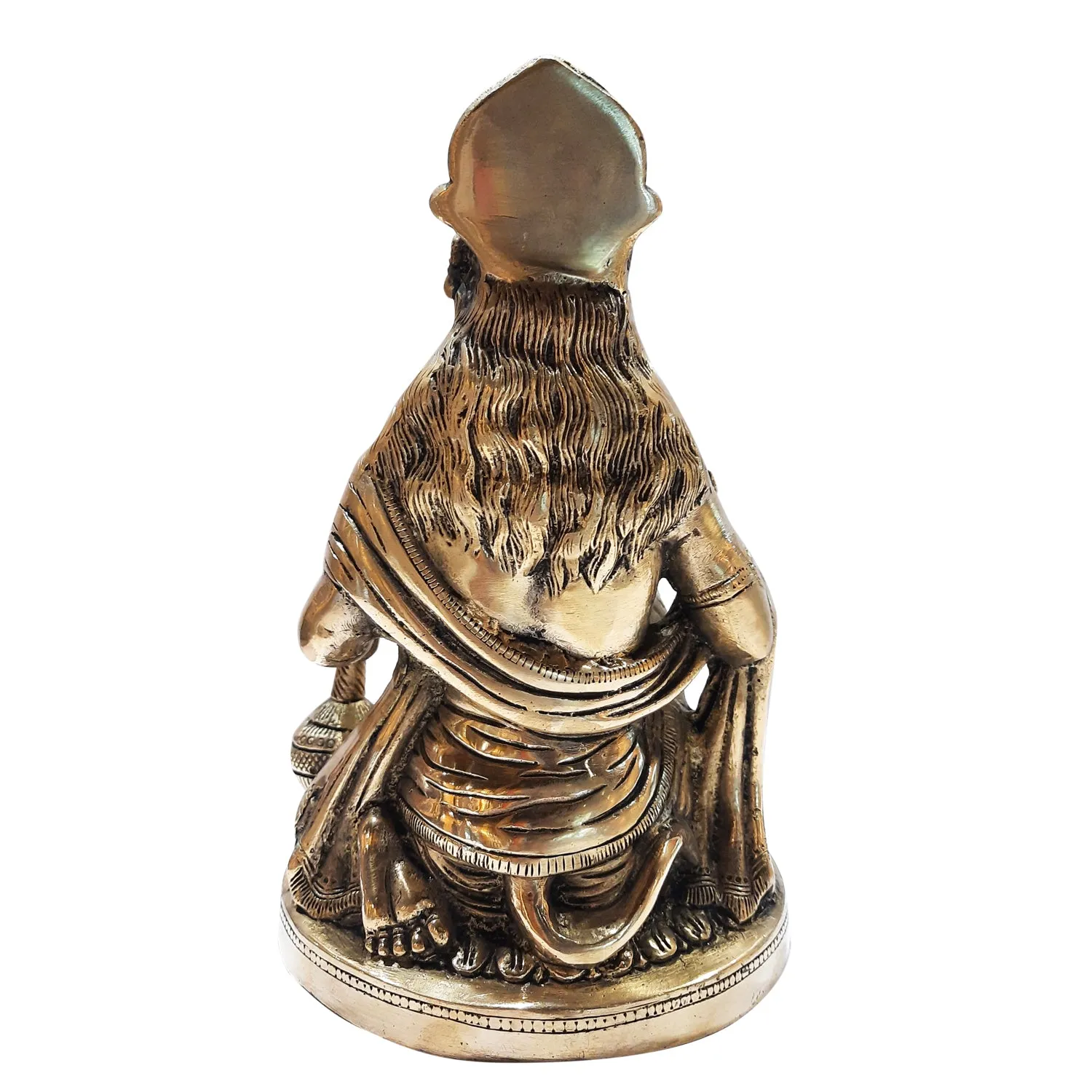 Brass Sitting Hanuman in Antique Finish 12 in