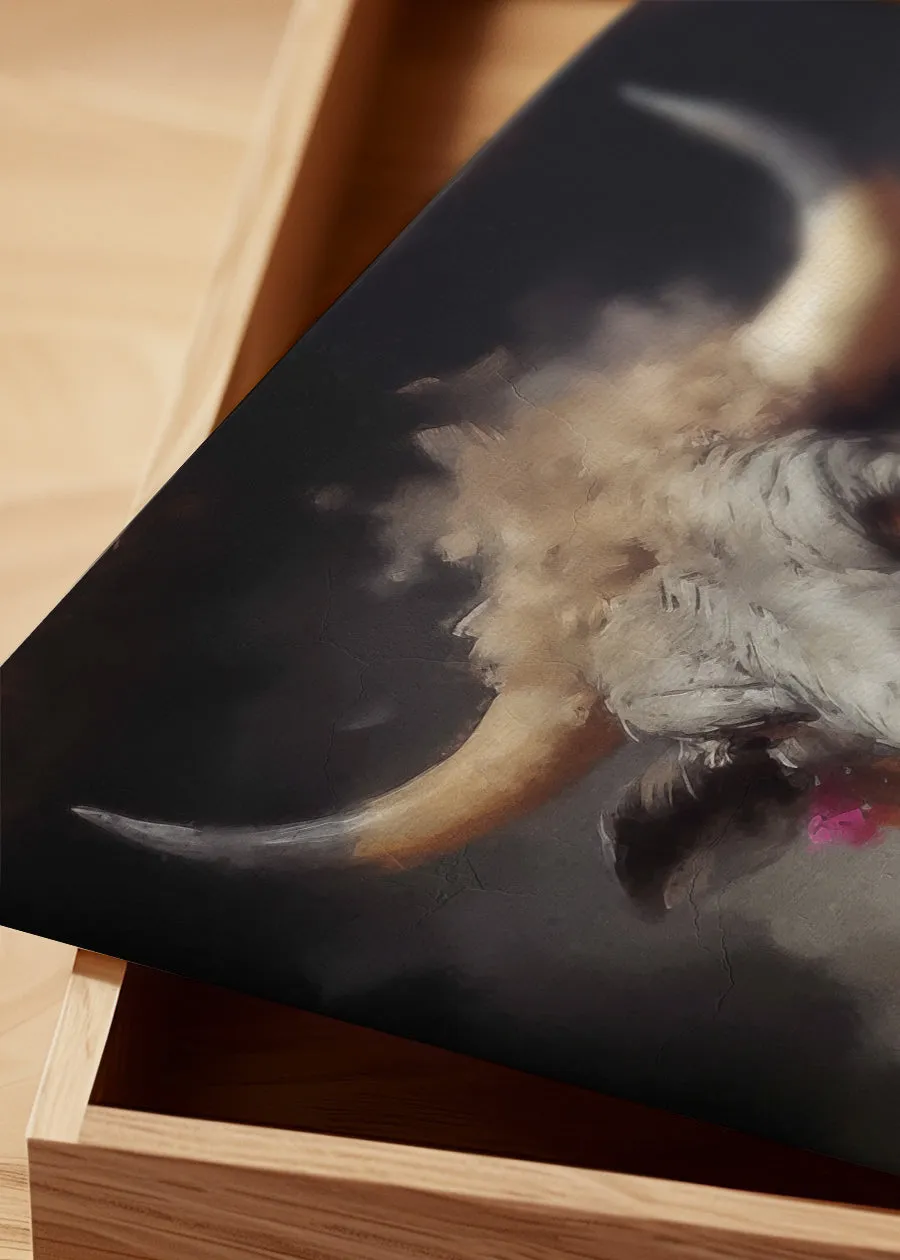 Bull Painting Renaissance Style Portrait