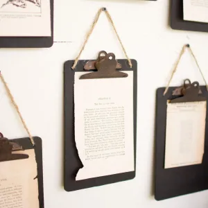 Chalkboard Clipboard With Rusty Photo Holder Set