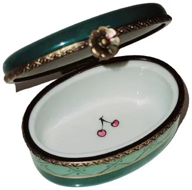 Cherries on Green Oval Pill