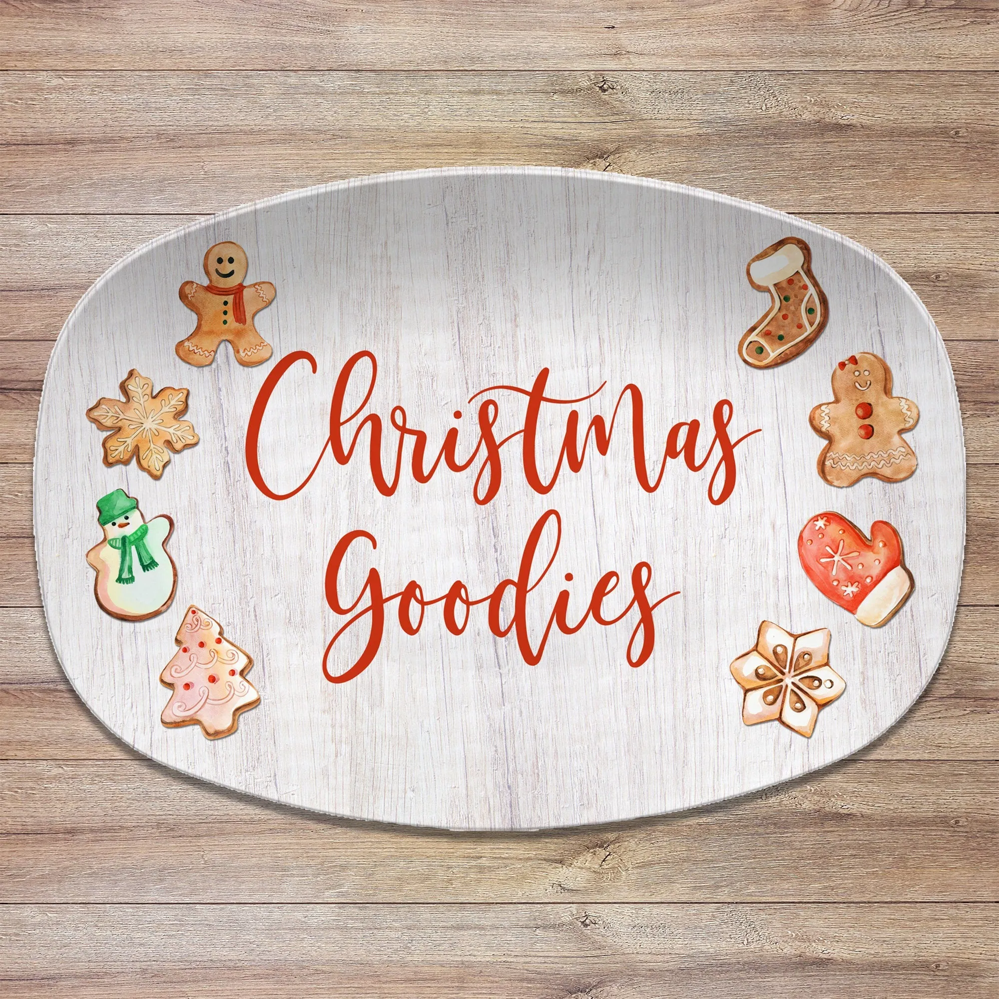 Christmas Cookie Platter  Made with Love  Custom Personalized Holiday Platter