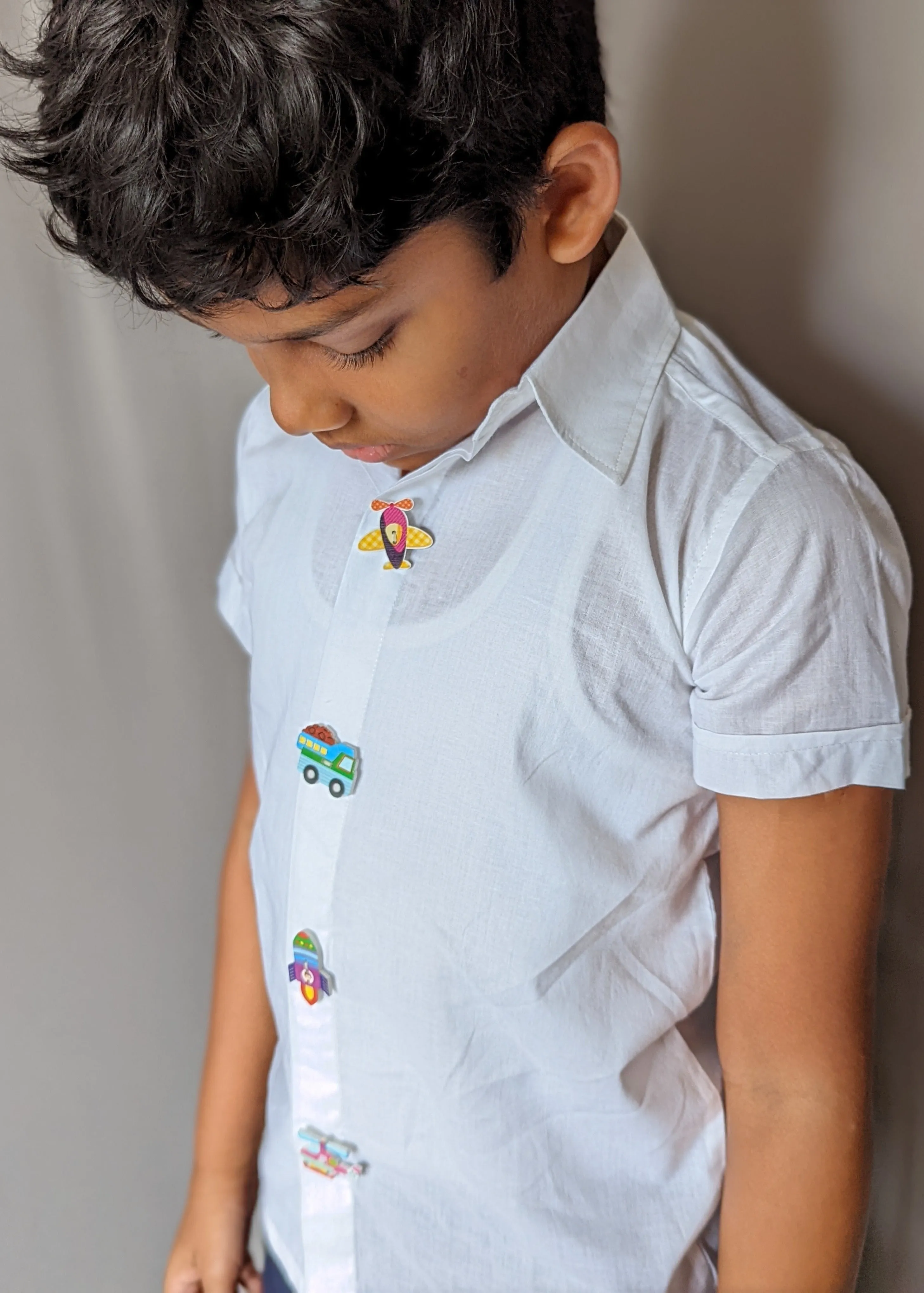 Cotton Malmal Shirt | Get Set Go | 0-12 Years