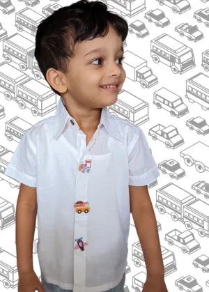 Cotton Malmal Shirt | Get Set Go | 0-12 Years