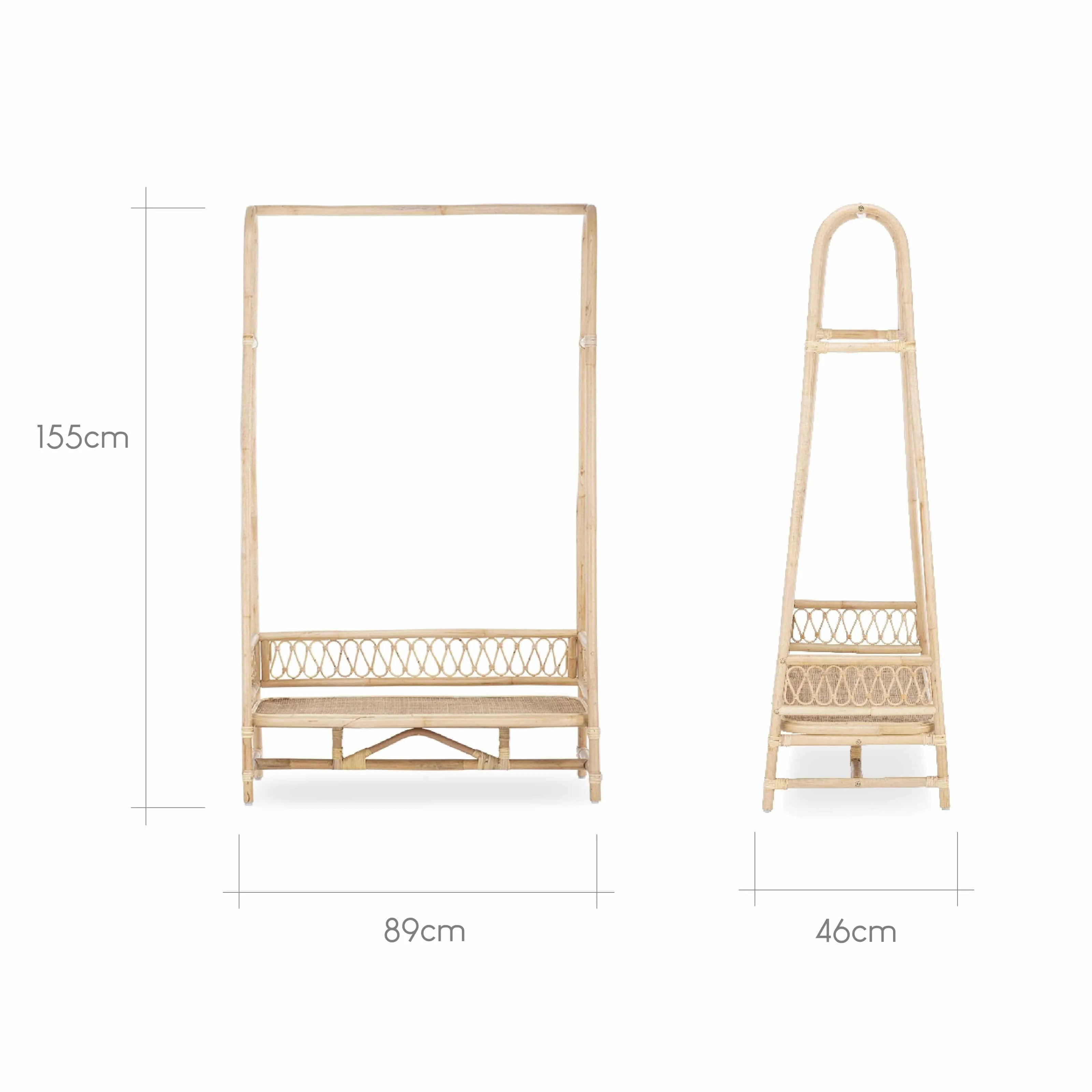 Cuddle Co Aria Clothes Rail - Rattan