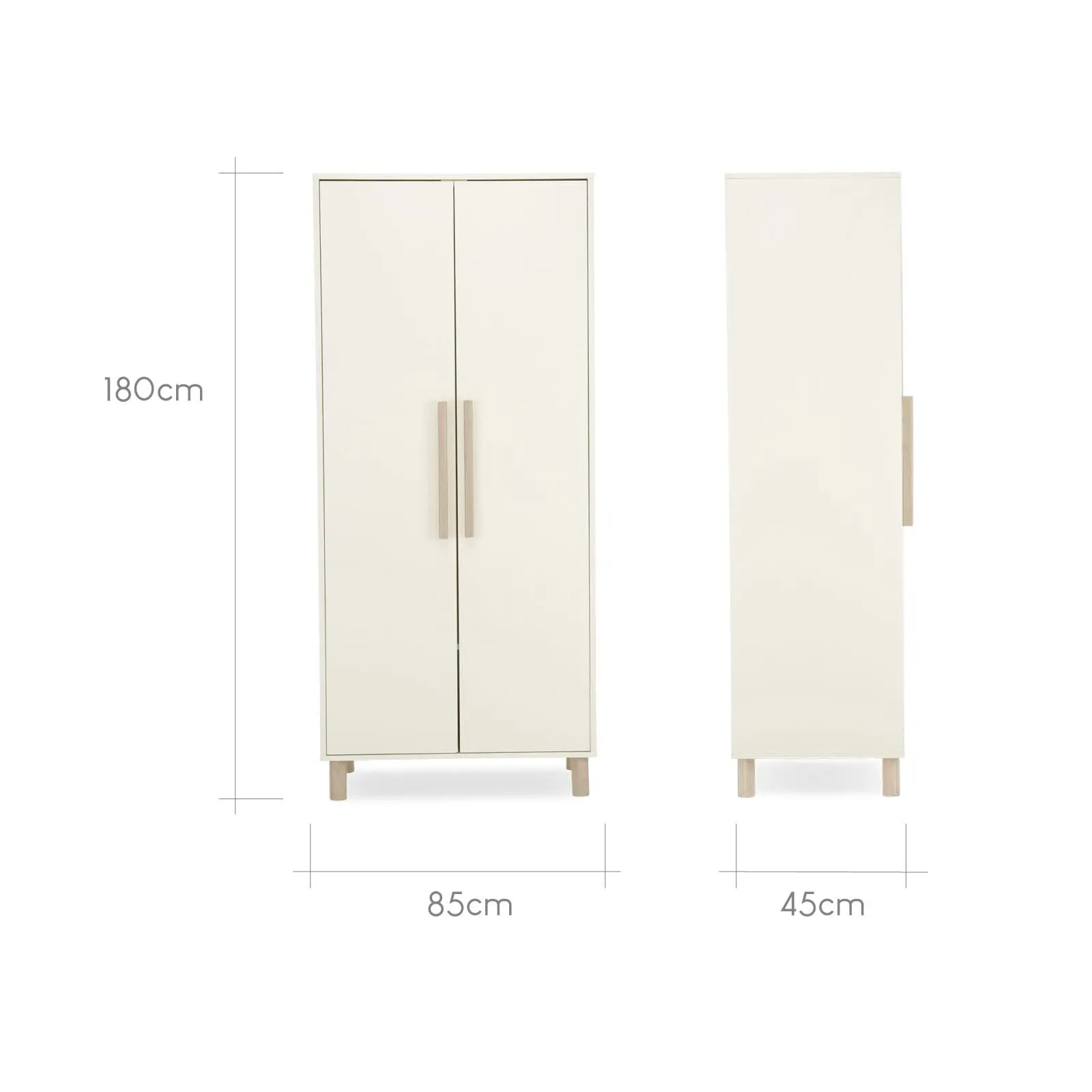 Cuddle Co Harper 3 Nursery Piece Set | Cream & Ash
