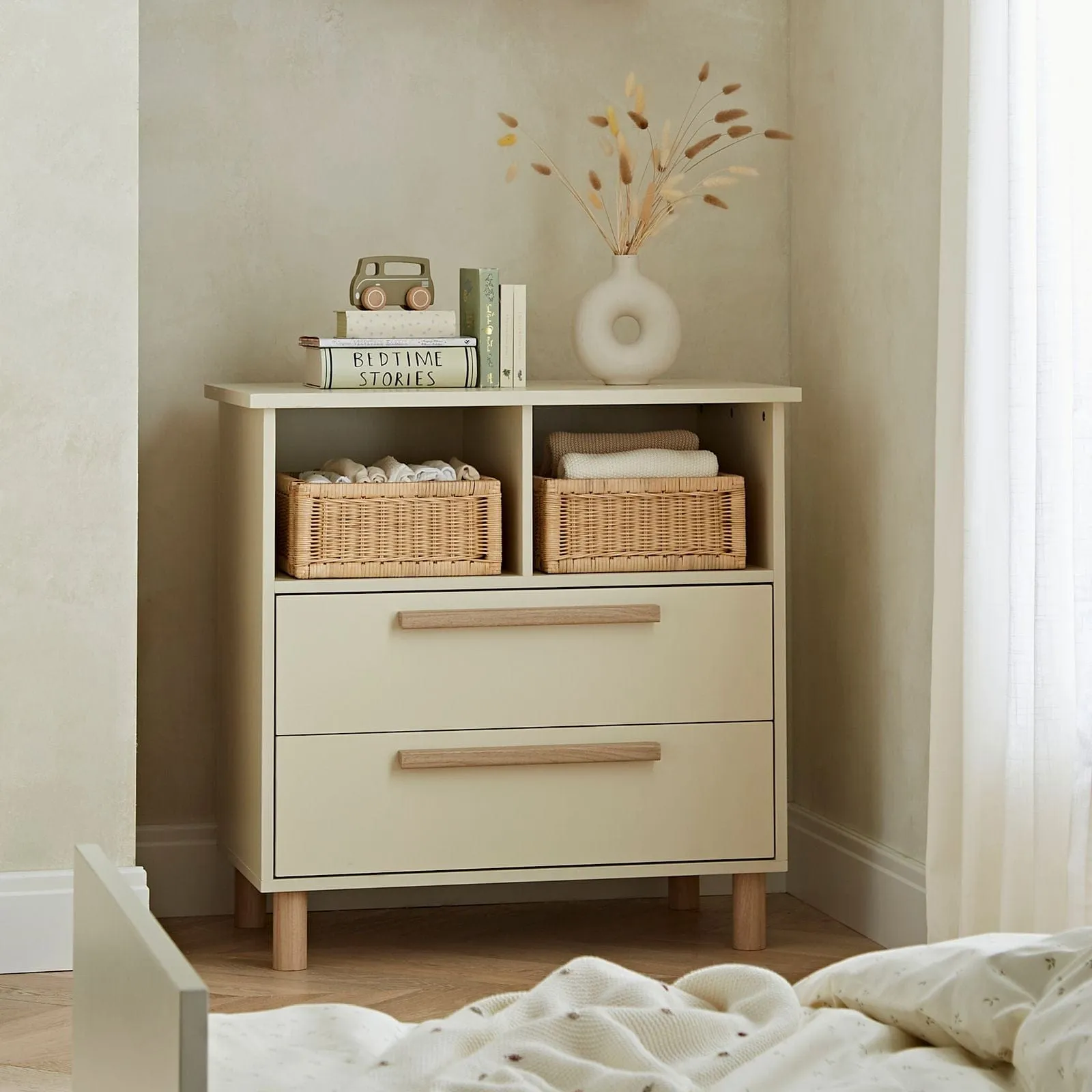 Cuddle Co Harper Dresser Changer | Cream & Ash