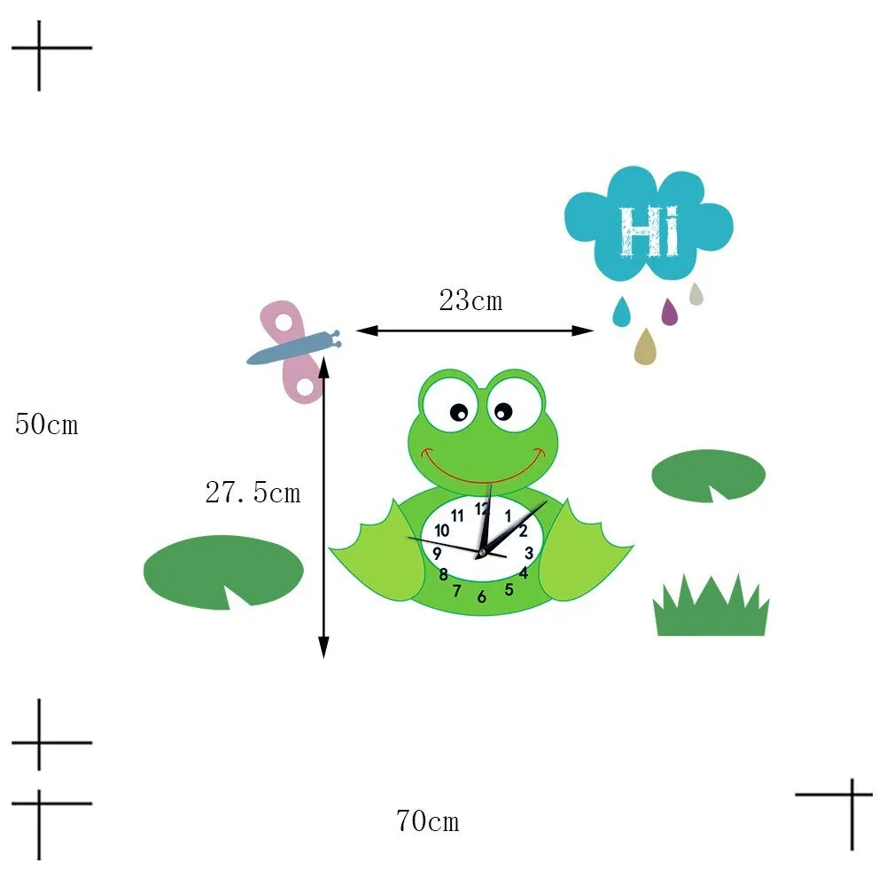 DIY Adhesive Sticker Clock for Children's Room