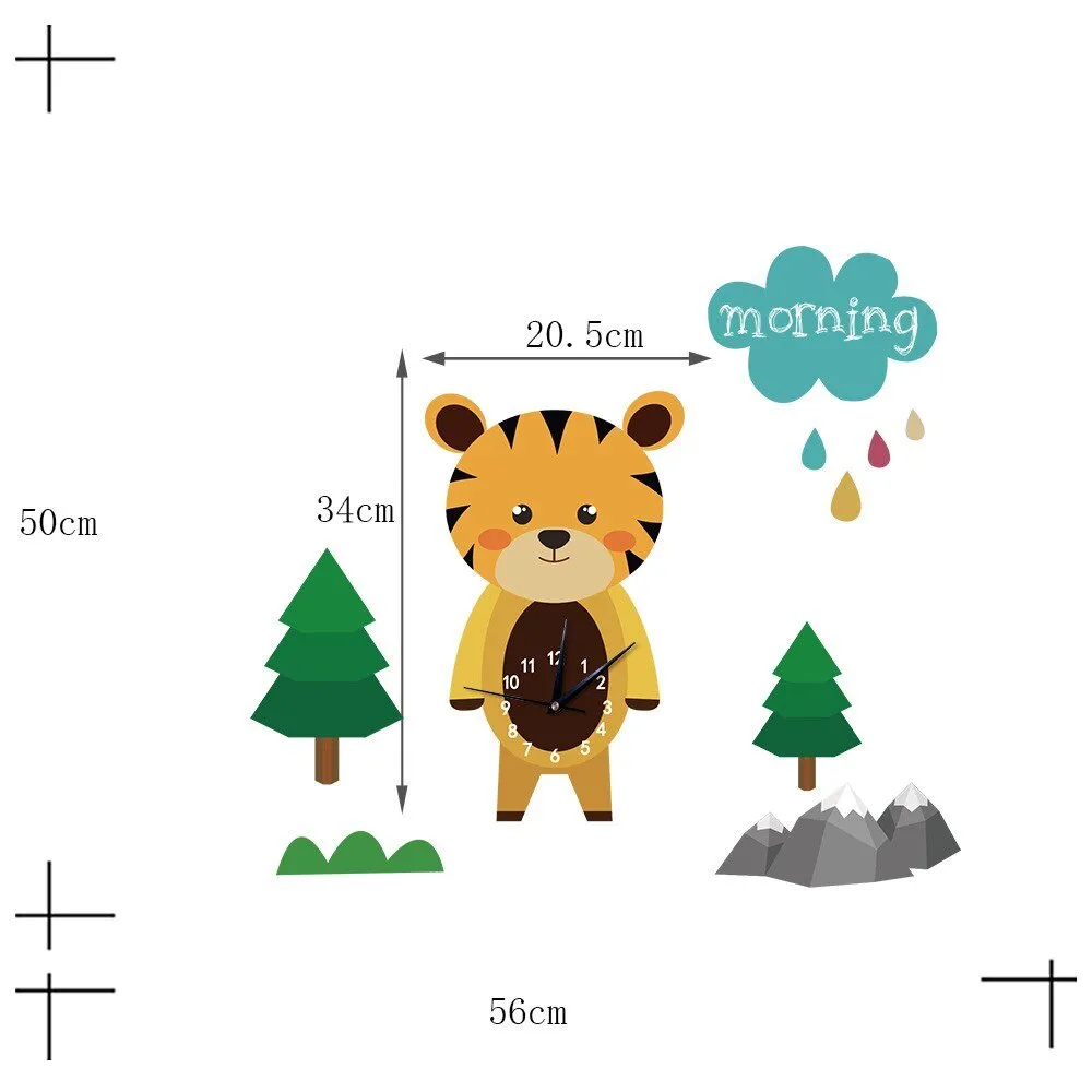 DIY Adhesive Sticker Clock for Children's Room