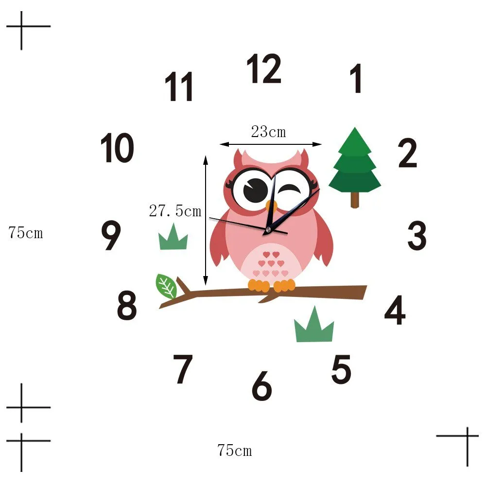 DIY Adhesive Sticker Clock for Children's Room