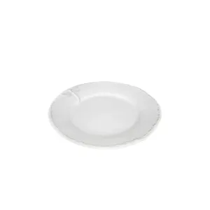 Dragonfly Stoneware White Lunch Plate