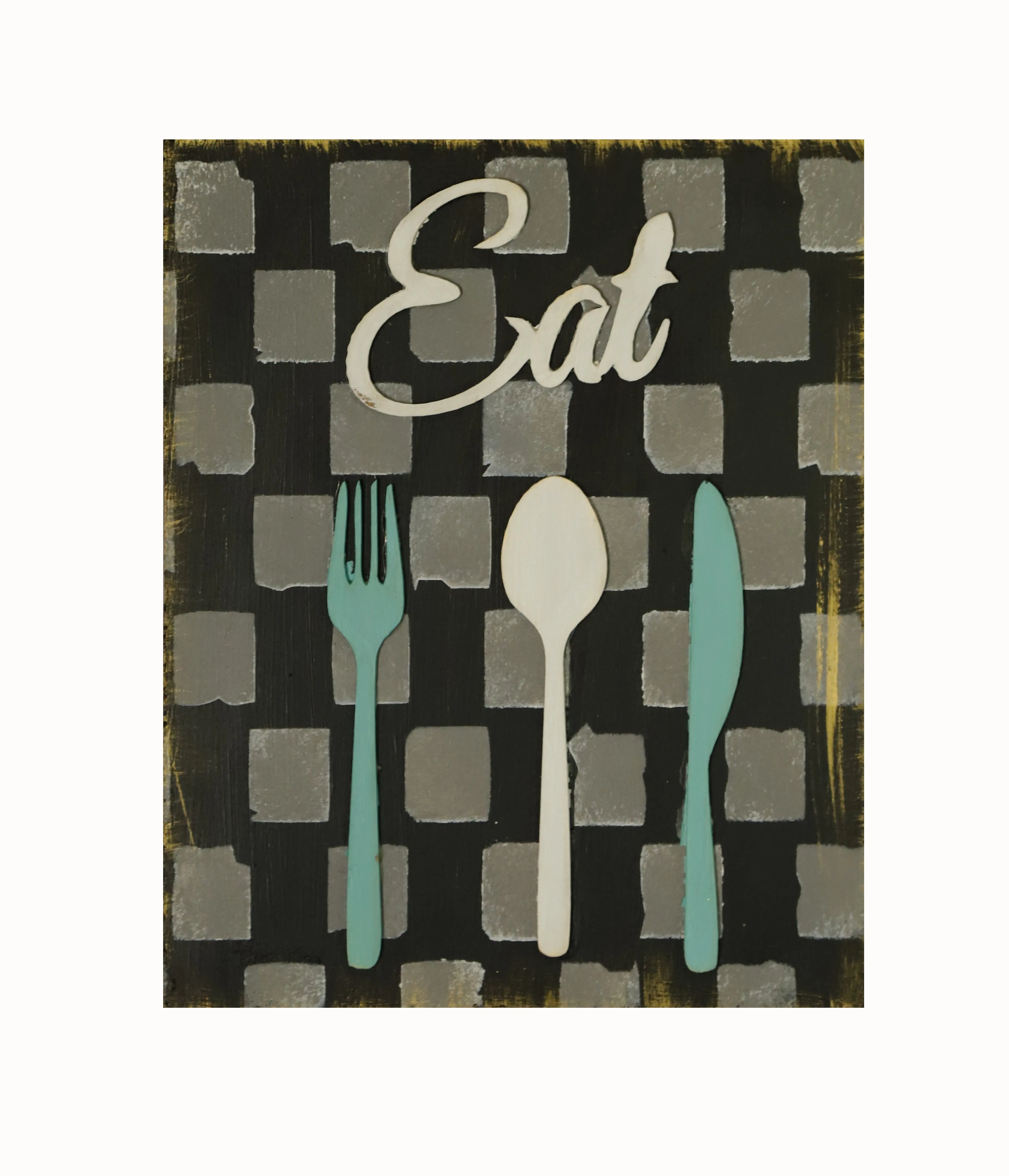 Eat Love Drink Handcrafted Kitchen Wall Hanging (Set of 3)