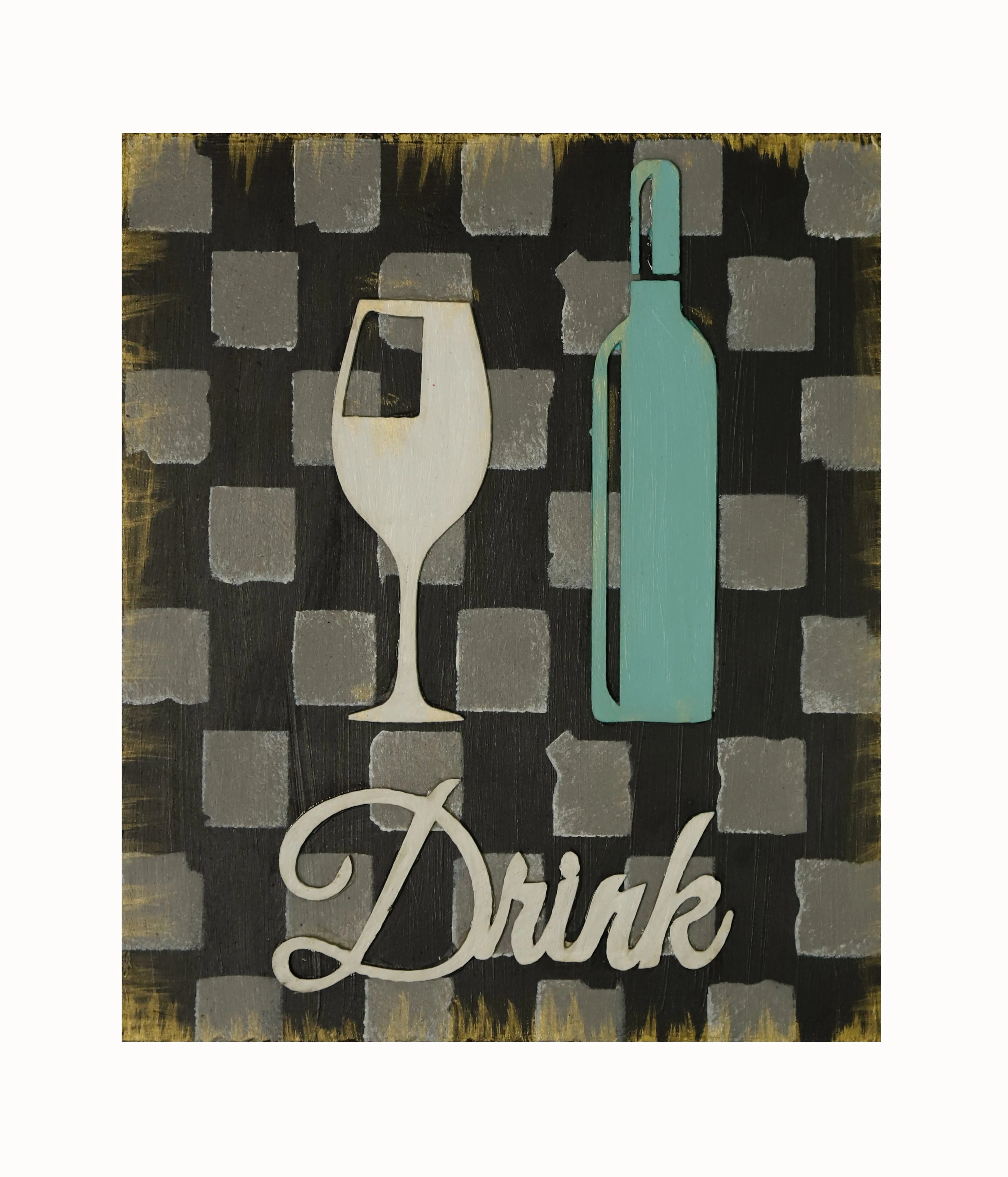 Eat Love Drink Handcrafted Kitchen Wall Hanging (Set of 3)