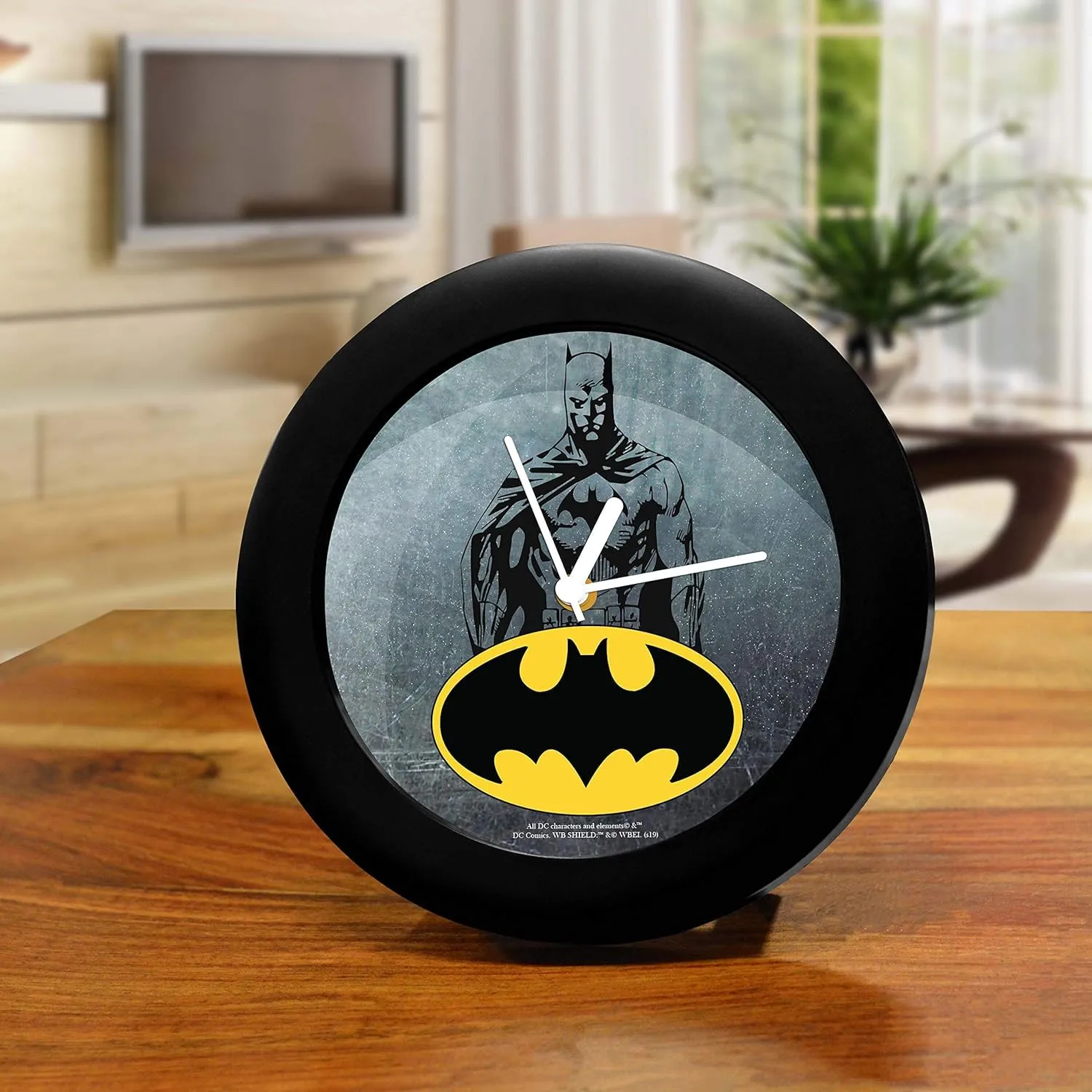 Epic Stuff - DC Comics -Grunge Batman Plastic Table Clock- Birthday Gift Official Licensed by Warner Bros, USA (India) Best Valentine's Day Gift- Multicolour