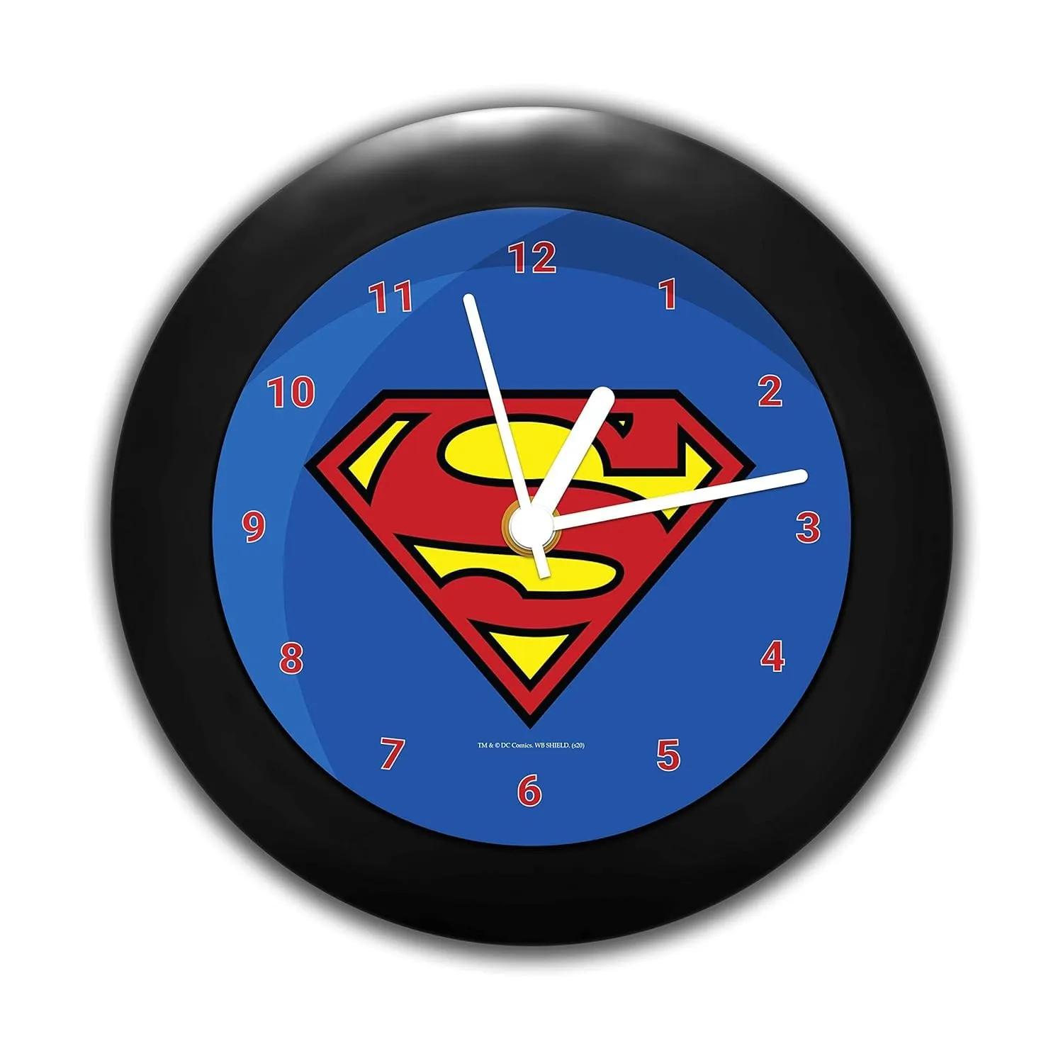 Epic Stuff - DC Comics Superman Blue Logo Table Clock Gift Set Birthday Gift Official Licensed by Warner Bros,USA