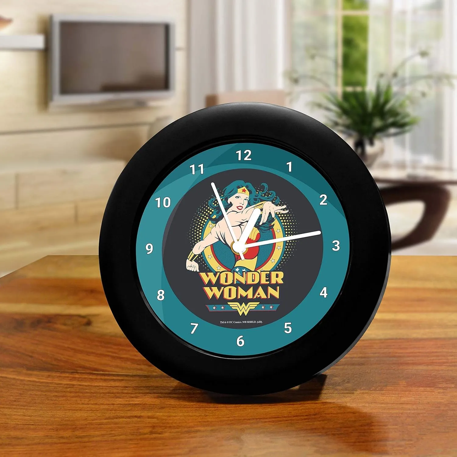 Epic Stuff - DC Comics Wonder Woman Comic 2" Table Clock Gift Set Birthday Gift Official Licensed by Warner Bros, USA (India)
